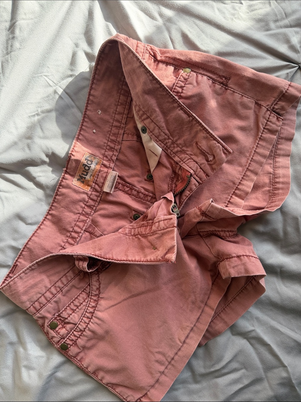Mudd High-Rise Shorts in Dusty Rose